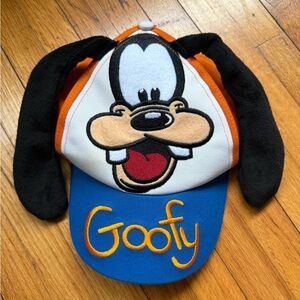 Vintage Disney Parks Goofy Multicolor Embroidered Youth Base Ball Cap with Ears